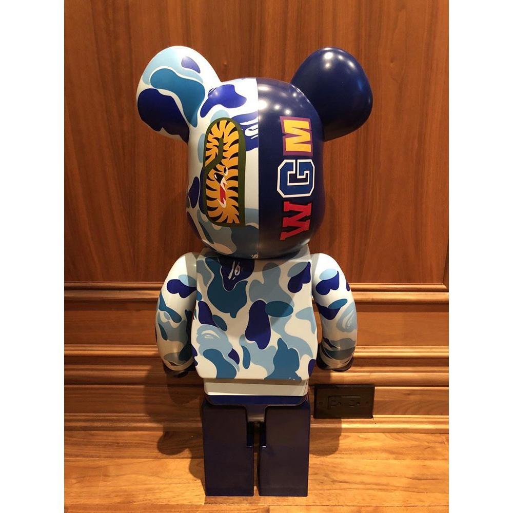 Bape Camo Shark BLUE WGM 1000% Bearbrick by Medicom Toy (Pre-owned 