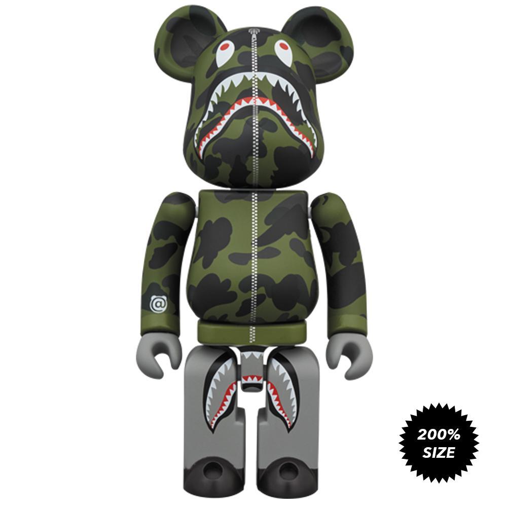 Bape 1st Camo Green Pattern Super Metal Alloy 200% Bearbrick by Medicom Toy