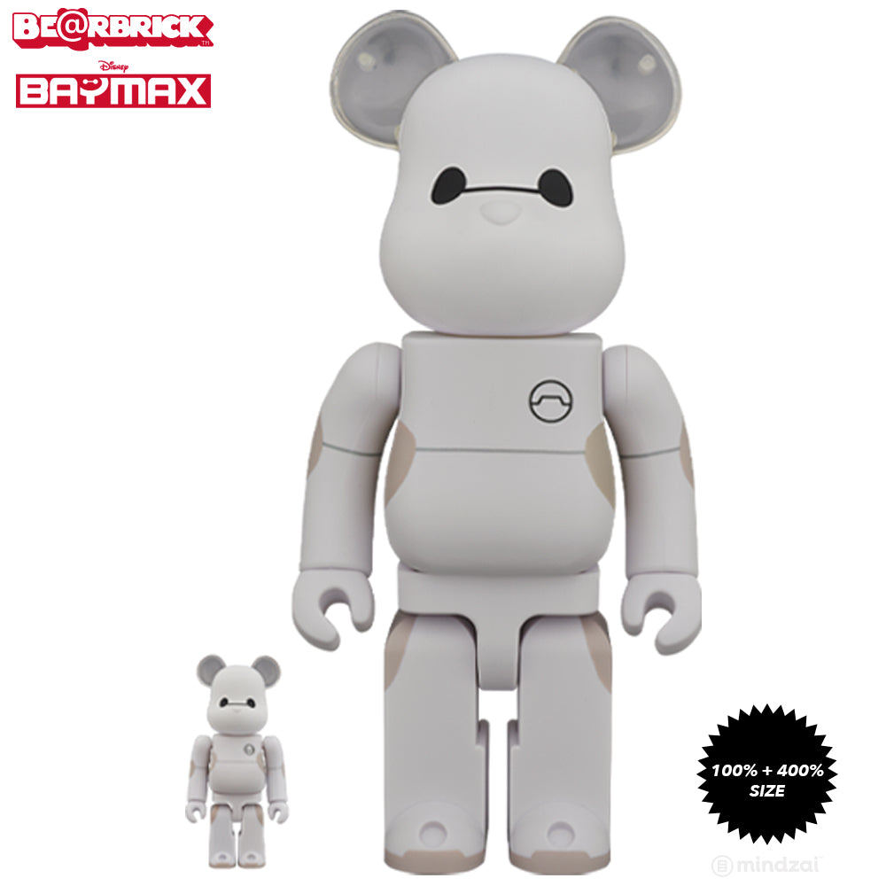 Baymax Big Hero Six 100% + 400% Bearbrick Set by Disney x Medicom Toy