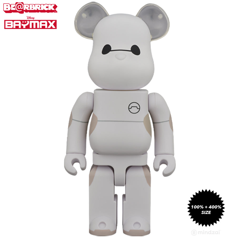 Baymax Big Hero Six 100% + 400% Bearbrick Set by Disney x Medicom Toy