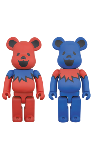 Grateful Dead Blue 100% Bearbrick