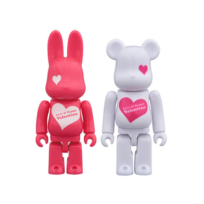 Valentine 100% Bearbrick and Rabbrick 2016 Bundle - Mindzai 