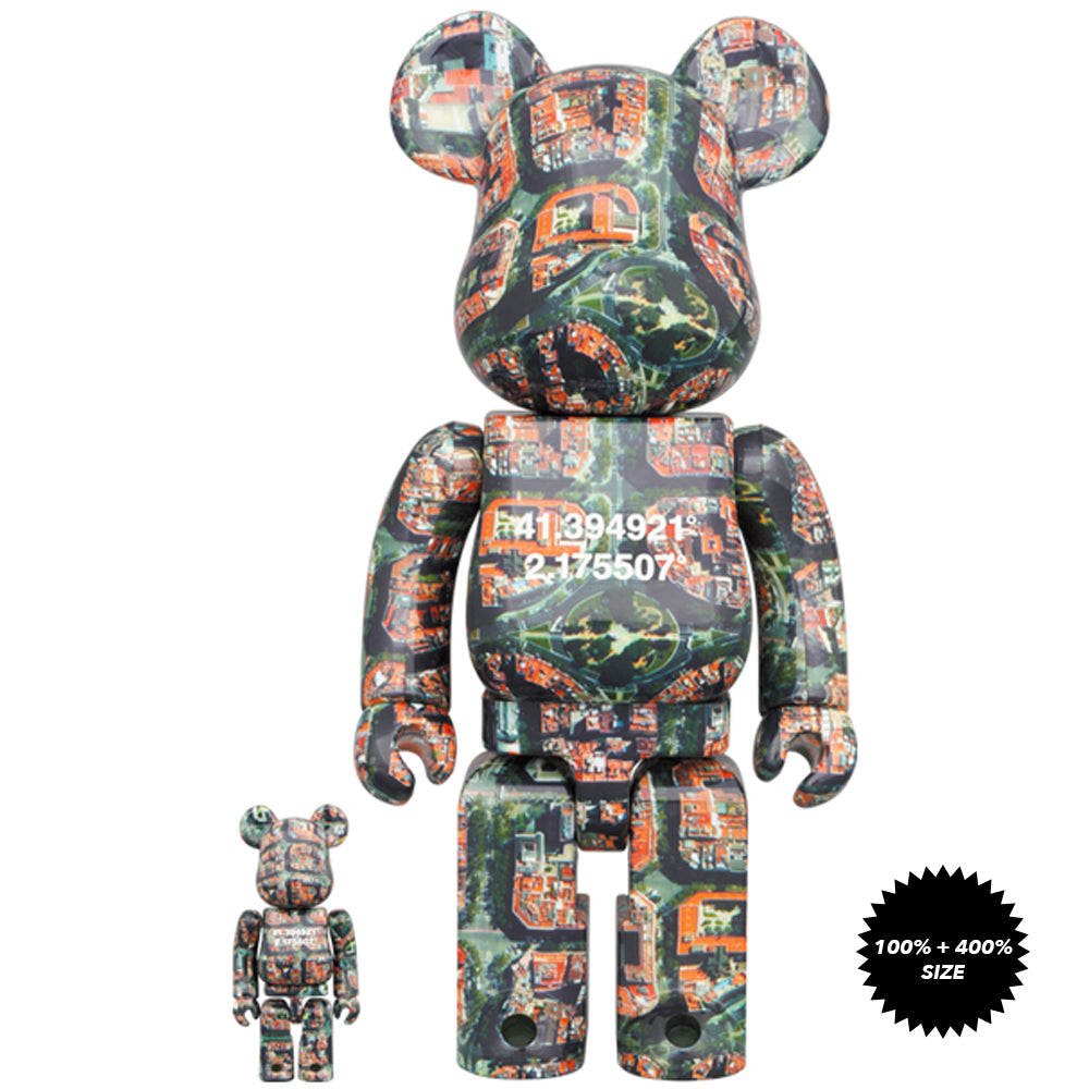 Benjamin Grant OVERVIEW Barcelona 100% + 400% Bearbrick Set by Medicom Toy