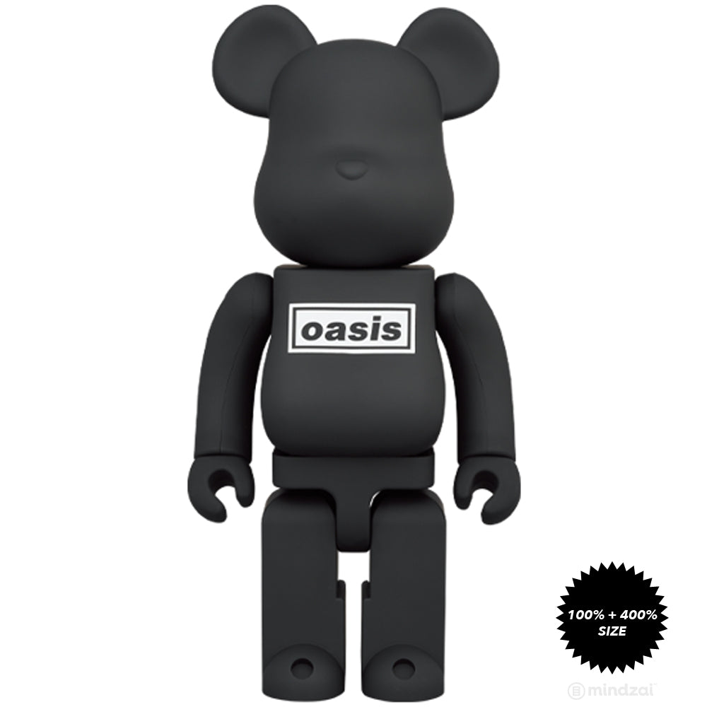 Oasis - Black Rubber Coating Ver. 400% Bearbrick by Medicom Toy