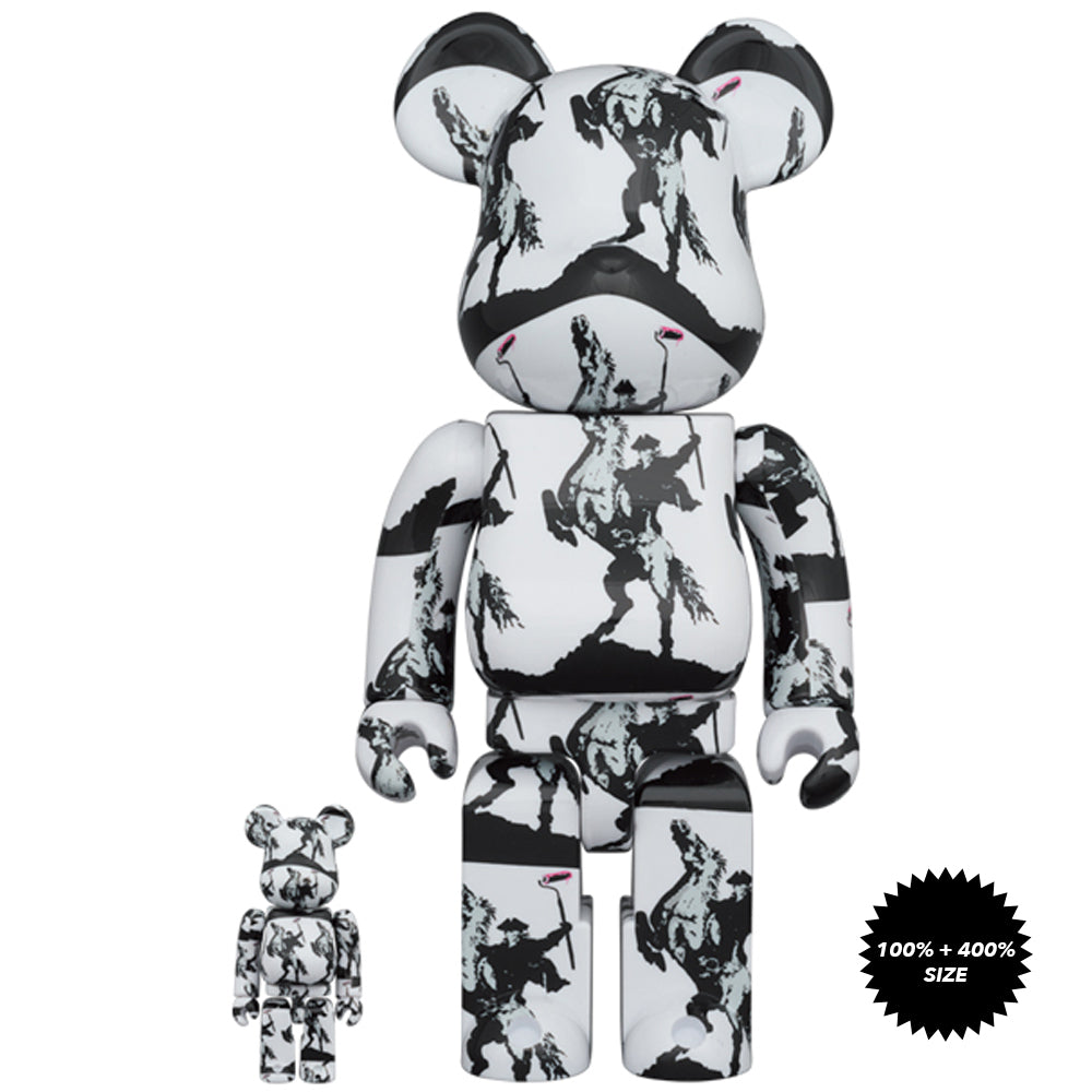 Banksy Highwayman 100% + 400% Bearbrick Set by Medicom Toy x Brandalism