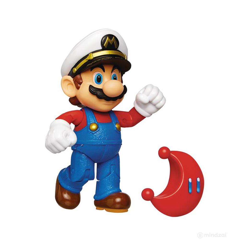 World of Nintendo: Captain Mario 4&quot; Action Figure by Jakks Pacific