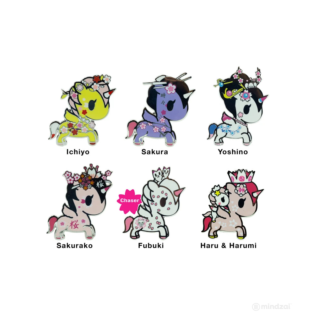 Cherry Blossom Unicorno Enamel Pin Blind Box by Tokidoki