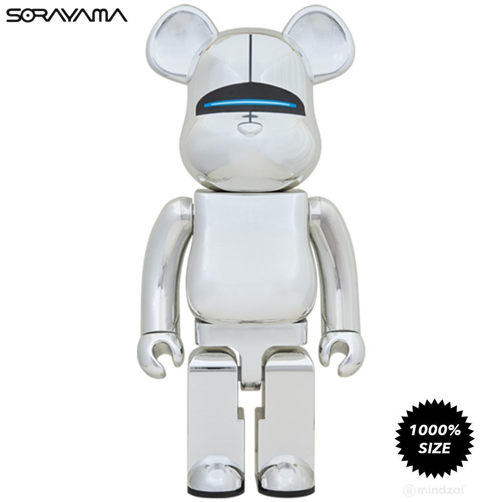 Sorayama Sexy Robot Chrome Silver 1000% Bearbrick by Sorayama x Medicom Toy (Pre-owned)