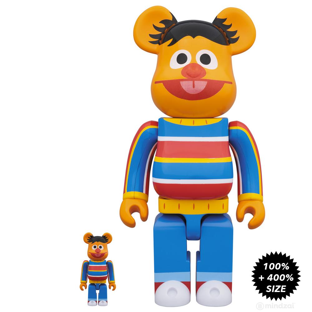 Sesame Street Ernie 100% + 400% Bearbrick Set by Medicom Toy