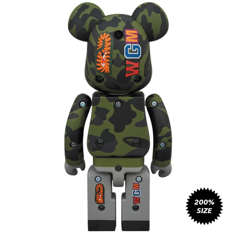 Bape 1st Camo Green Pattern Super Metal Alloy 200% Bearbrick by Medicom Toy