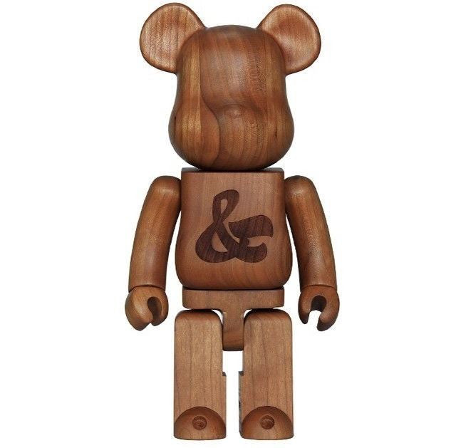 House Industries x Sync Wooden 400% Bearbrick by Karimoku - Mindzai  - 1