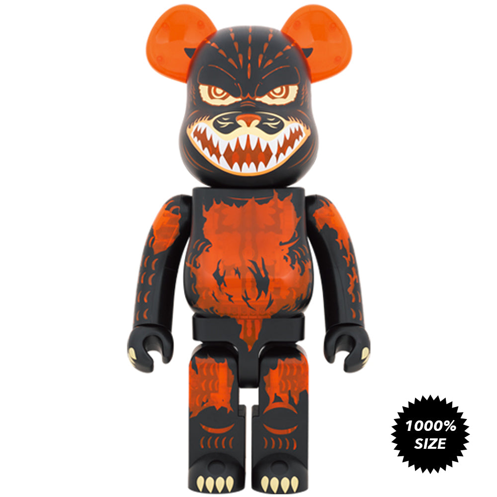 Godzilla from Godzilla vs Destoroyah (Meltdown: Clear Orange Ver.) 1000%  Bearbrick by Medicom Toy