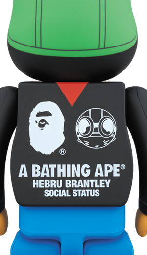 Bape x Hebru Brantley x Social Status Fly Boy 100% Bearbrick by Bape x  Medicom Toy