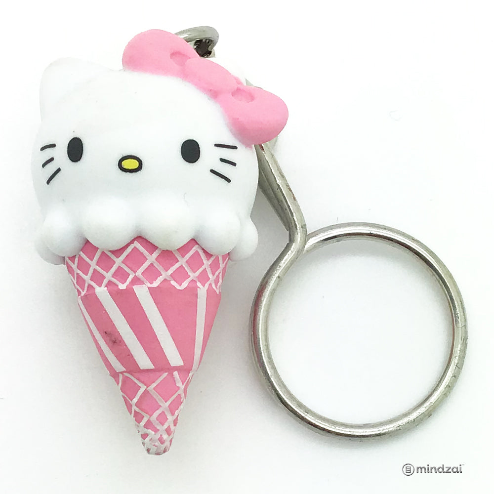 Hello Sanrio Ice Cream Cone Keychain by Kidrobot - Hello Kitty Ice Cream Cone