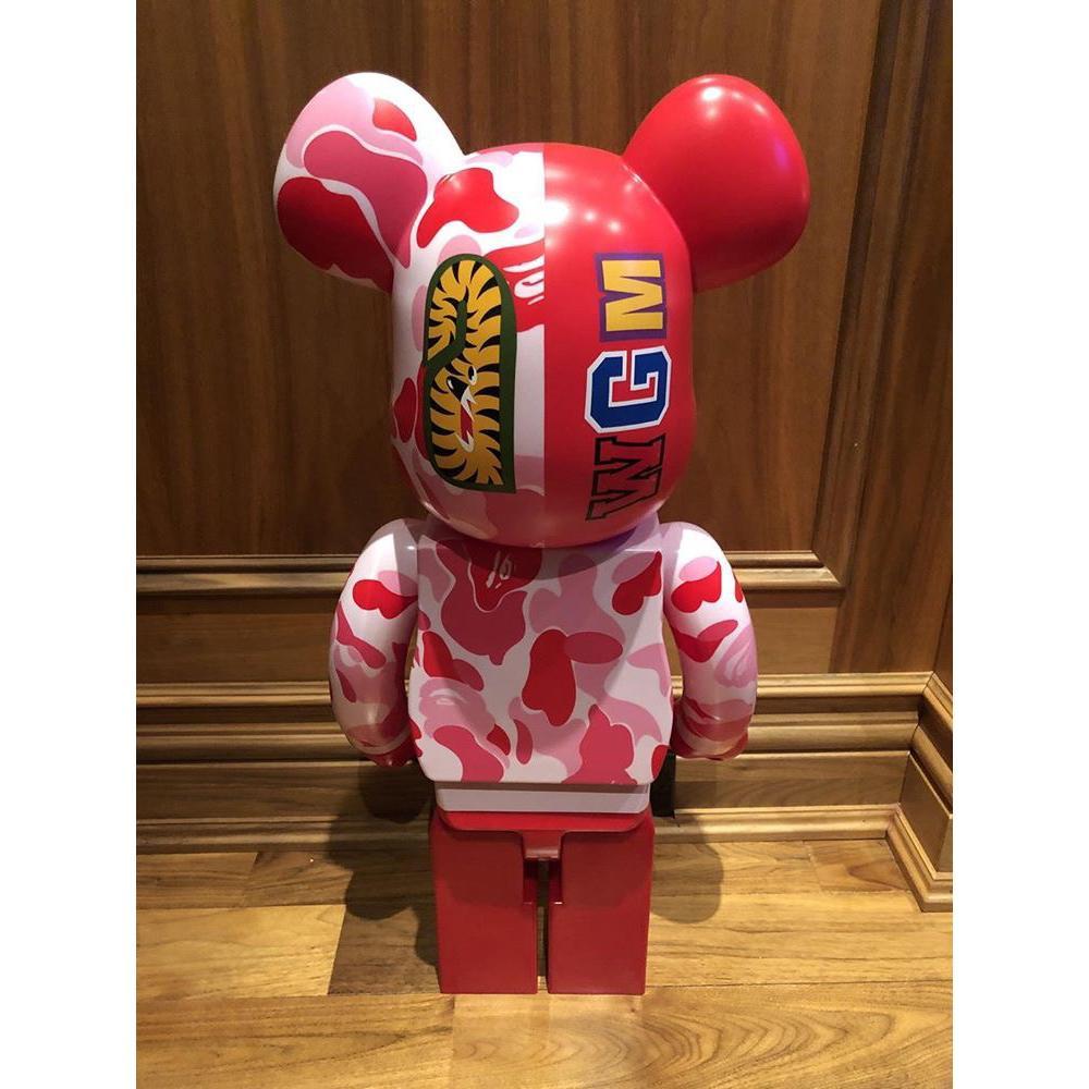 Bape Camo Shark PINK WGM 1000% Bearbrick by Medicom Toy (Pre-owned)