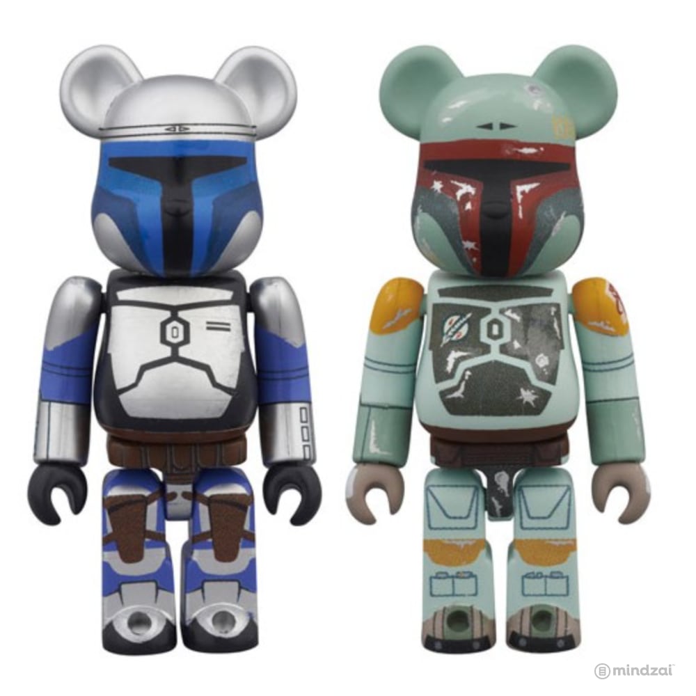 Star Wars Bearbrick: Jango Fett & Boba Fett 100% Figure 2-Pack Set by Medicom Toy