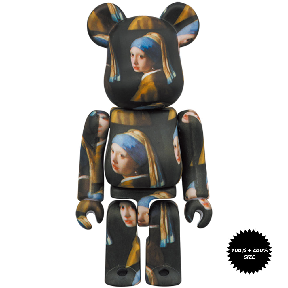 Girl with a Pearl Earring 100% + 400% Bearbrick Set by Johannes