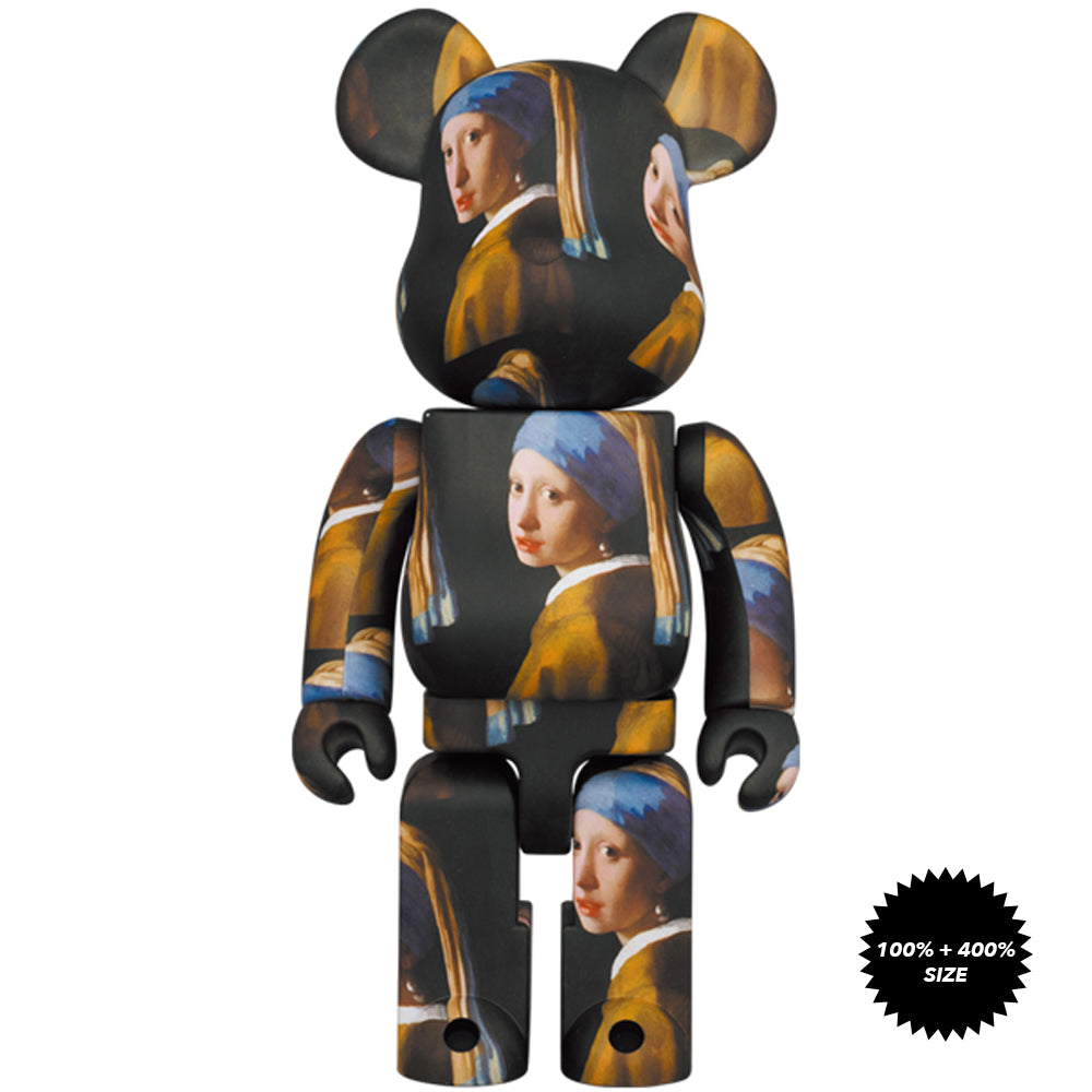 Girl with a Pearl Earring 100% + 400% Bearbrick Set by Johannes