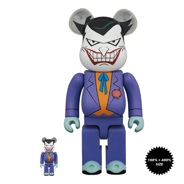 The Joker (Batman the Animated Series Ver.) 100% + 400% Bearbrick Set by  Medicom Toy