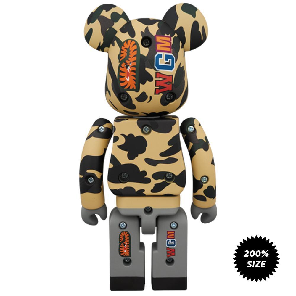 Bape 1st Camo Yellow Pattern Super Metal Alloy 200% Bearbrick by Medicom Toy