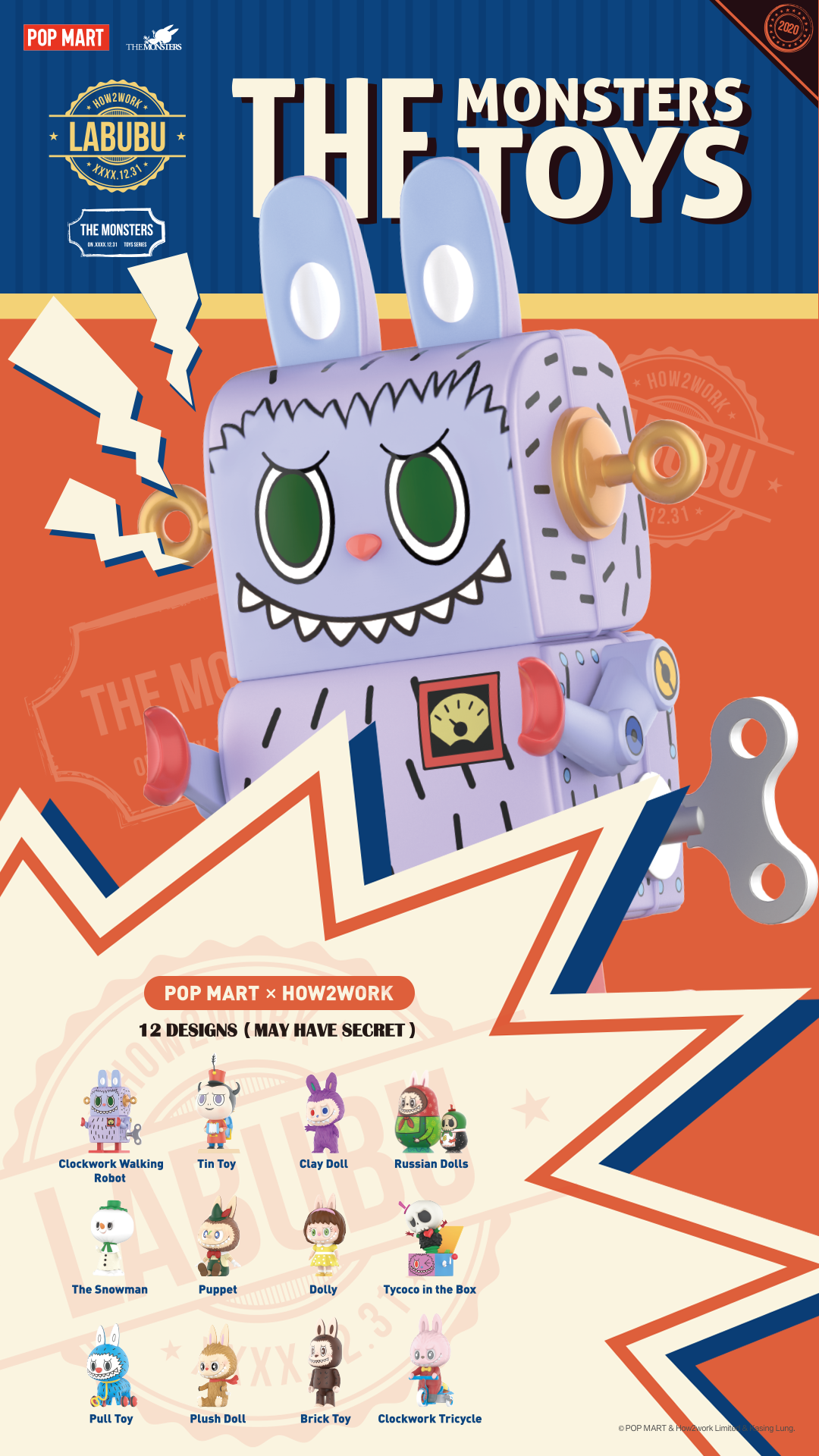 The Monsters Toys Series Blind Box by POP MART x How2work x Kasing Lung