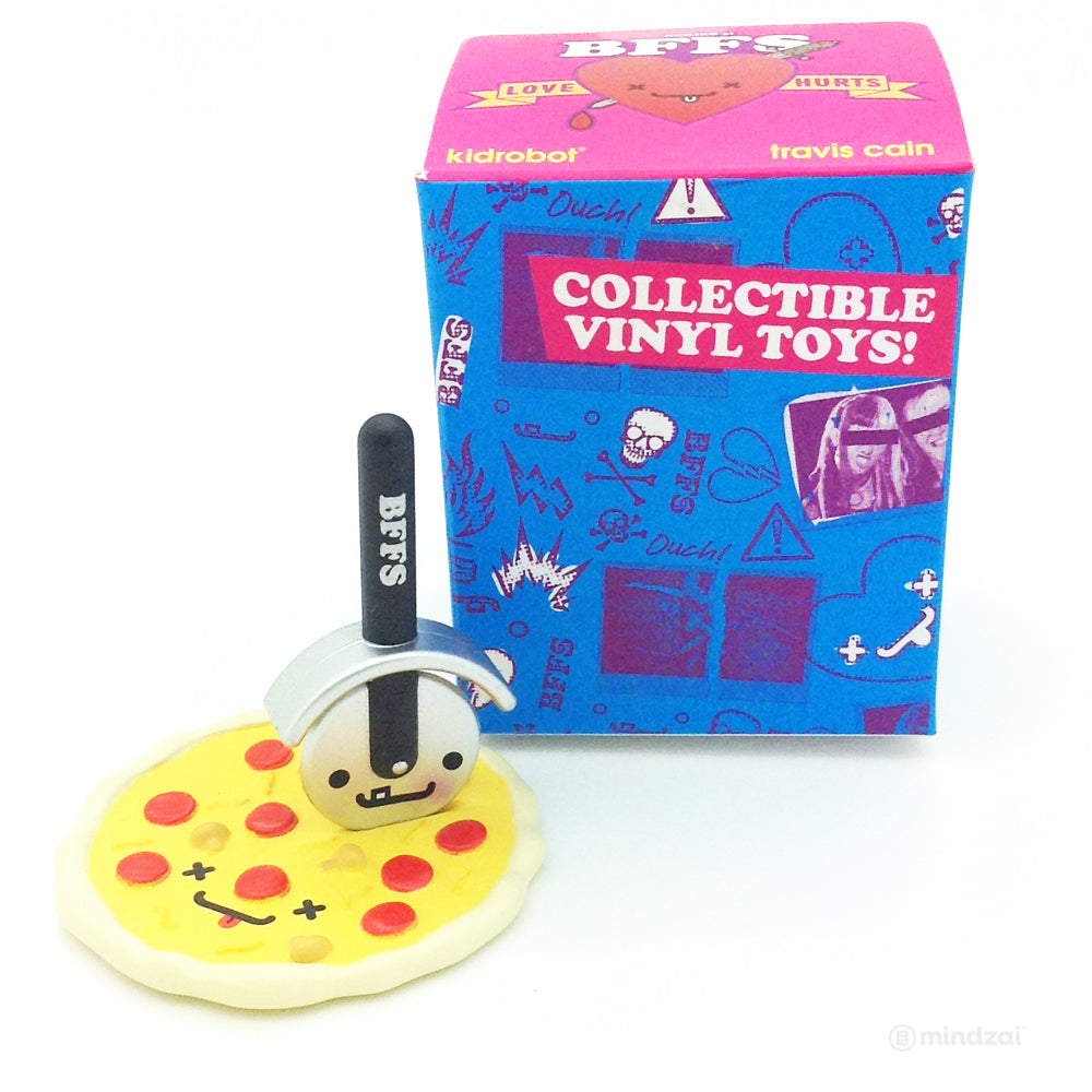 BFFs Love Hurts Mini Series 3 Blind Box by Travis Cain x Kidrobot - Mario and Luigi (Pizza and Pizza Cutter)