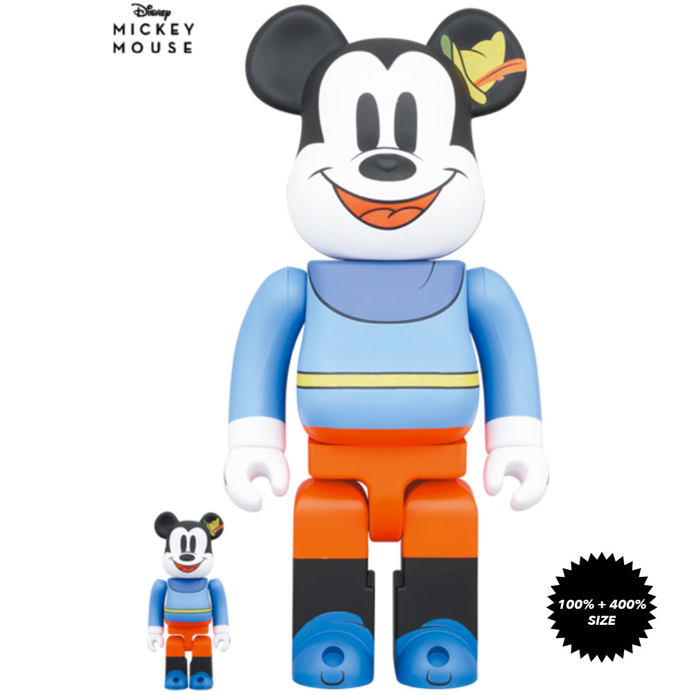 Mickey Mouse Brave Little Tailor 100% + 400% Bearbrick Set by