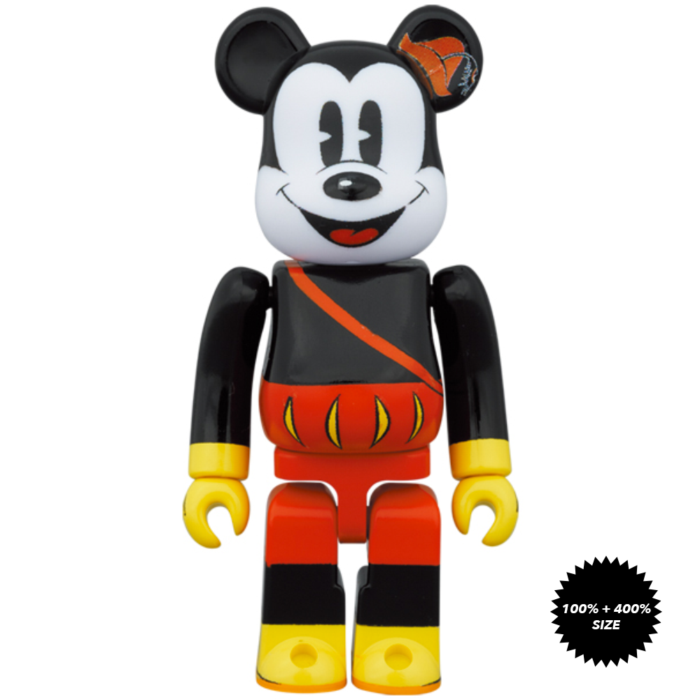 購入後未開封ですBE@RBRICK Nighttime Mickey 100％ \u0026 400％ - その他