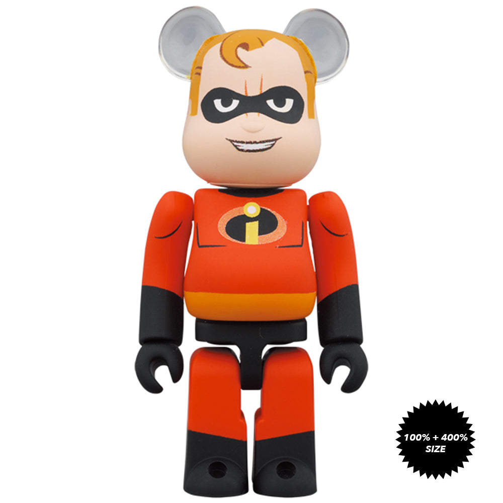 Incredibles 2: Mr. Incredible 100% + 400% Bearbrick Set by Medicom