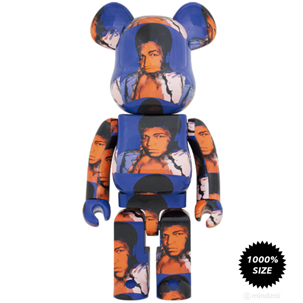 Andy Warhol Muhammad Ali 1000% Bearbrick by Medicom Toy