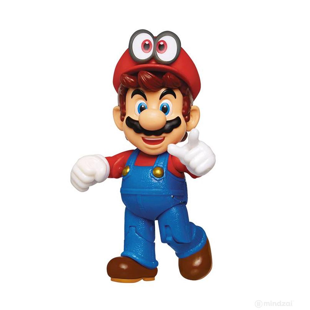 World of Nintendo: Mario with Cappy 4&quot; Action Figure by Jakks Pacific