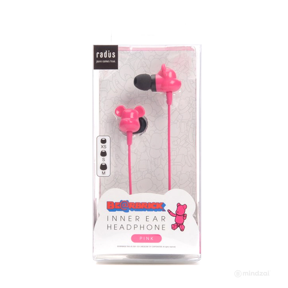 Radius x Bearbrick inner ear earphones - Pink