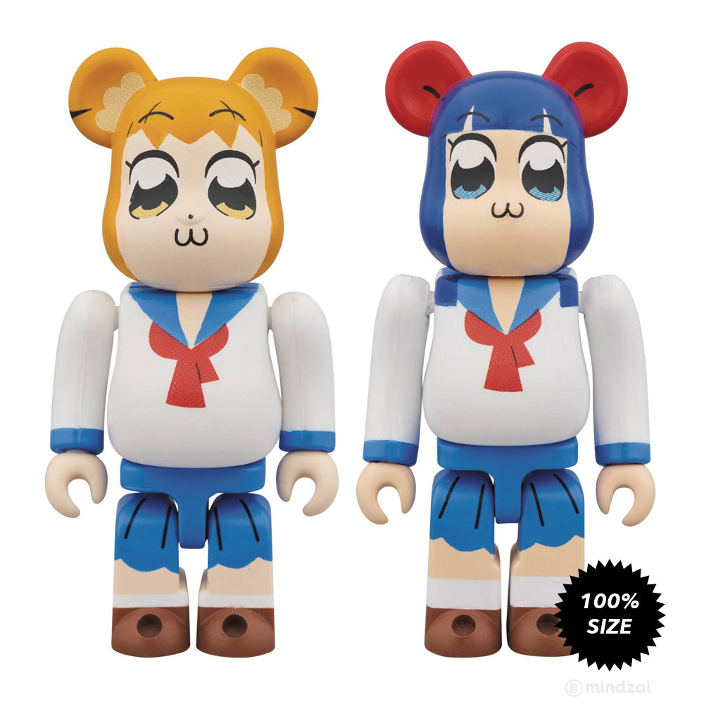 Pop Team Epic 100% Bearbrick 2-Pack by Medicom Toy