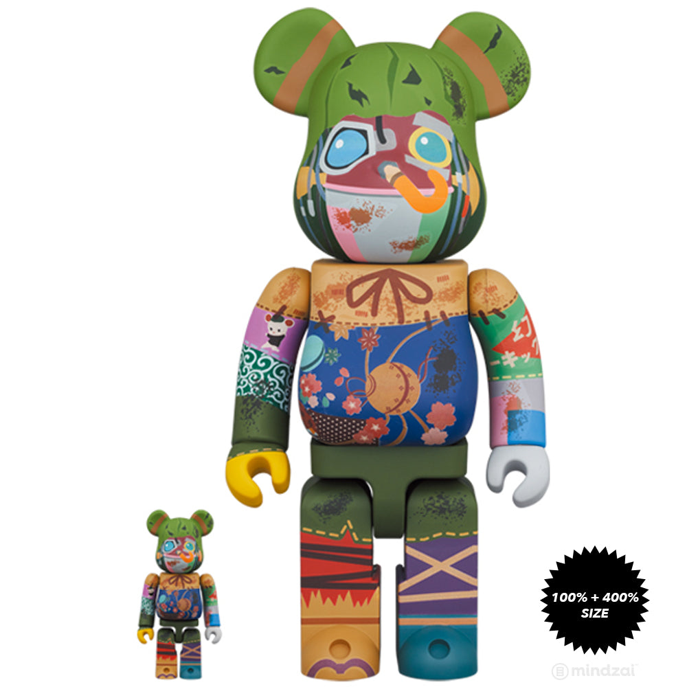 Poupelle of Chimney Town 100% + 400% Bearbrick Set by Medicom Toy [DAMAGE BOX]