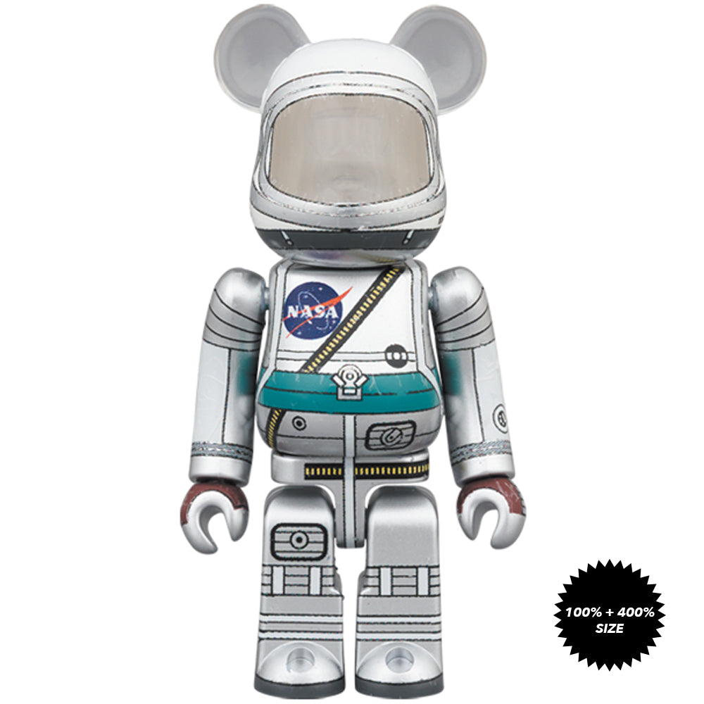 Project Mercury Astronaut 100% + 400% Bearbrick Set by Medicom Toy