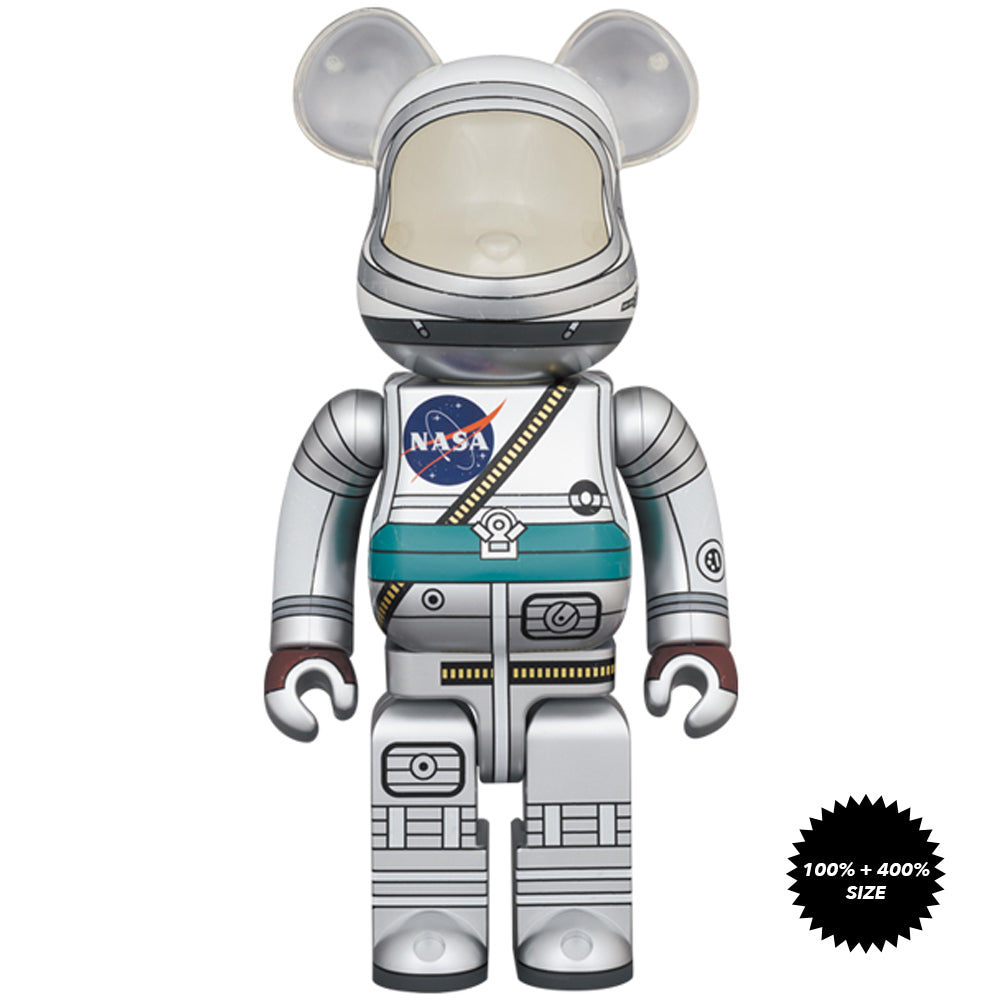 Project Mercury Astronaut 100% + 400% Bearbrick Set by Medicom Toy