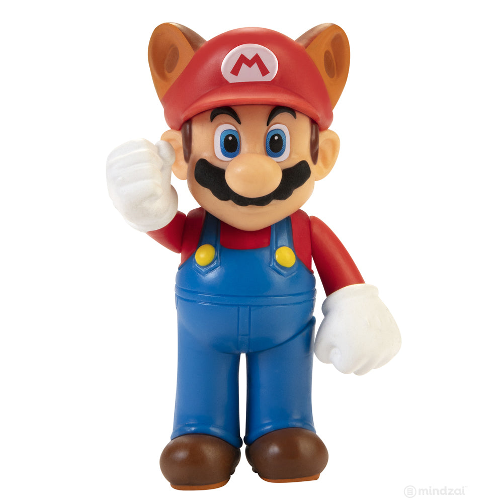 World of Nintendo: Raccoon Mario 2.5&quot; Action Figure by Jakks Pacific