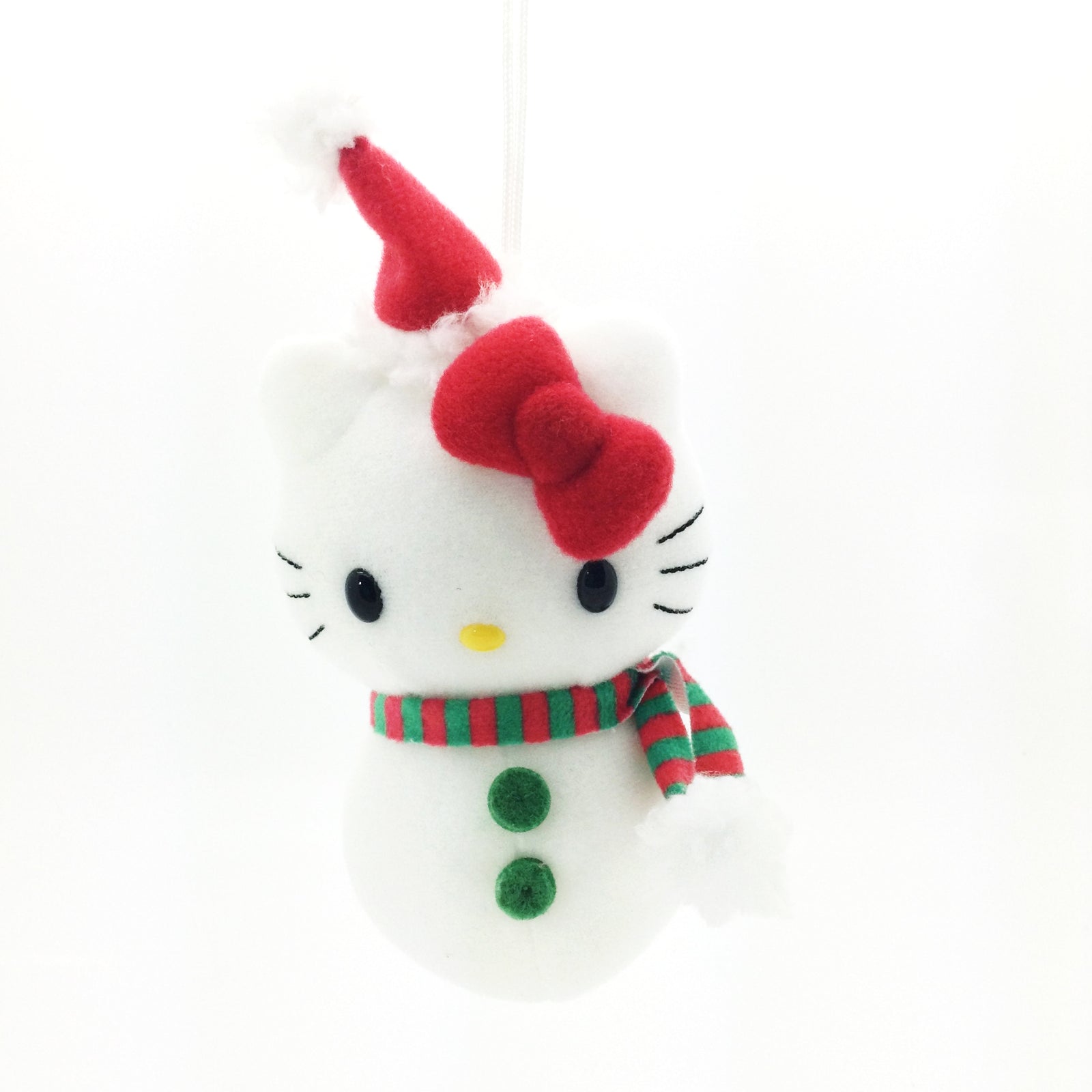 Snowman Hello Kitty Mini Plush Christmas Ornament