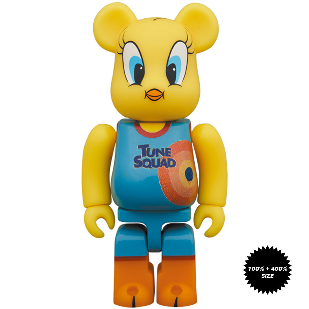 Space Jam A New Legacy Tweety 100% + 400% Bearbrick Set by Medicom