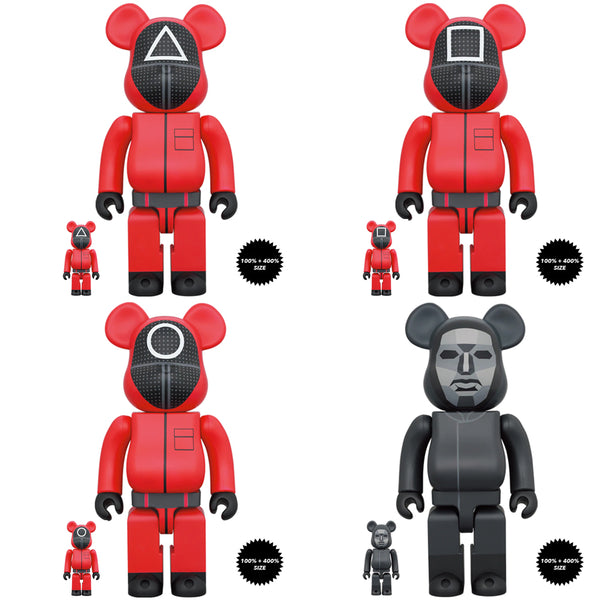 [BUNDLE] Squid Game 100% + 400% Bearbrick Set by Medicom Toy