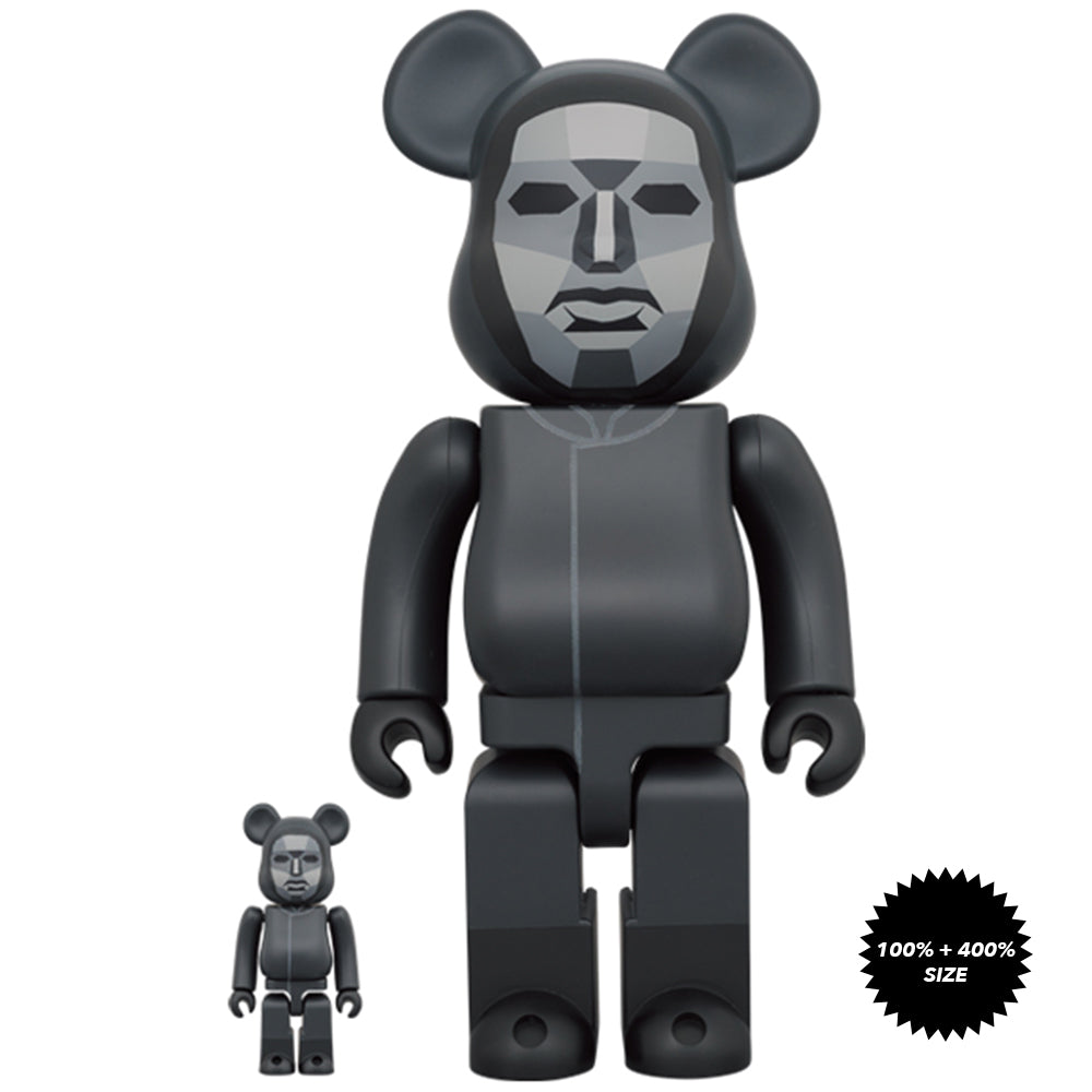 Squid Game Frontman 100% + 400% Bearbrick Set by Medicom Toy