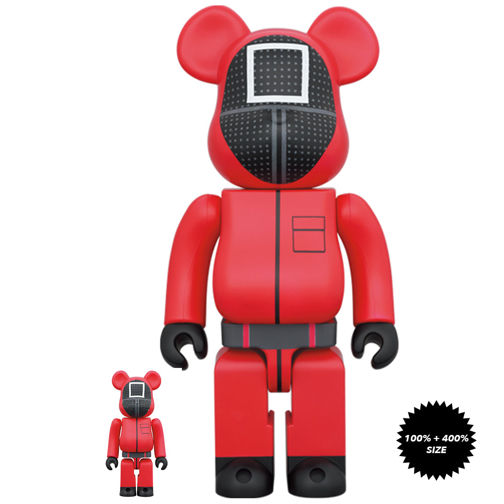 Squid Game Guard □ 100% + 400% Bearbrick Set by Medicom Toy