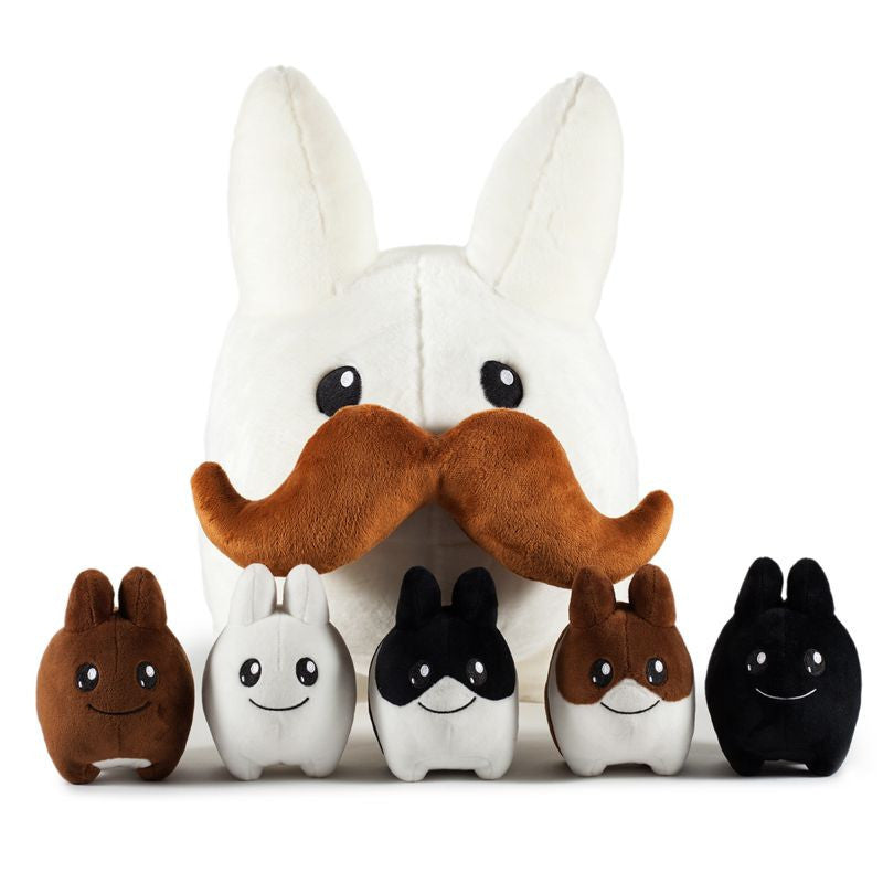 Stache Happy Labbit 24” Plush with 5 Littons by Kozik x Kidrobot - Mindzai  - 1