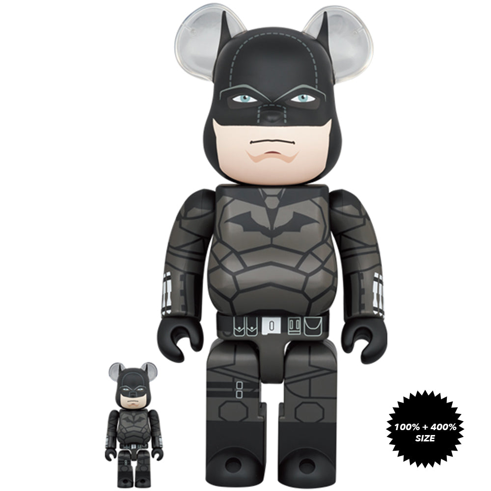 The Batman 100% + 400% Bearbrick Set by Medicom Toy