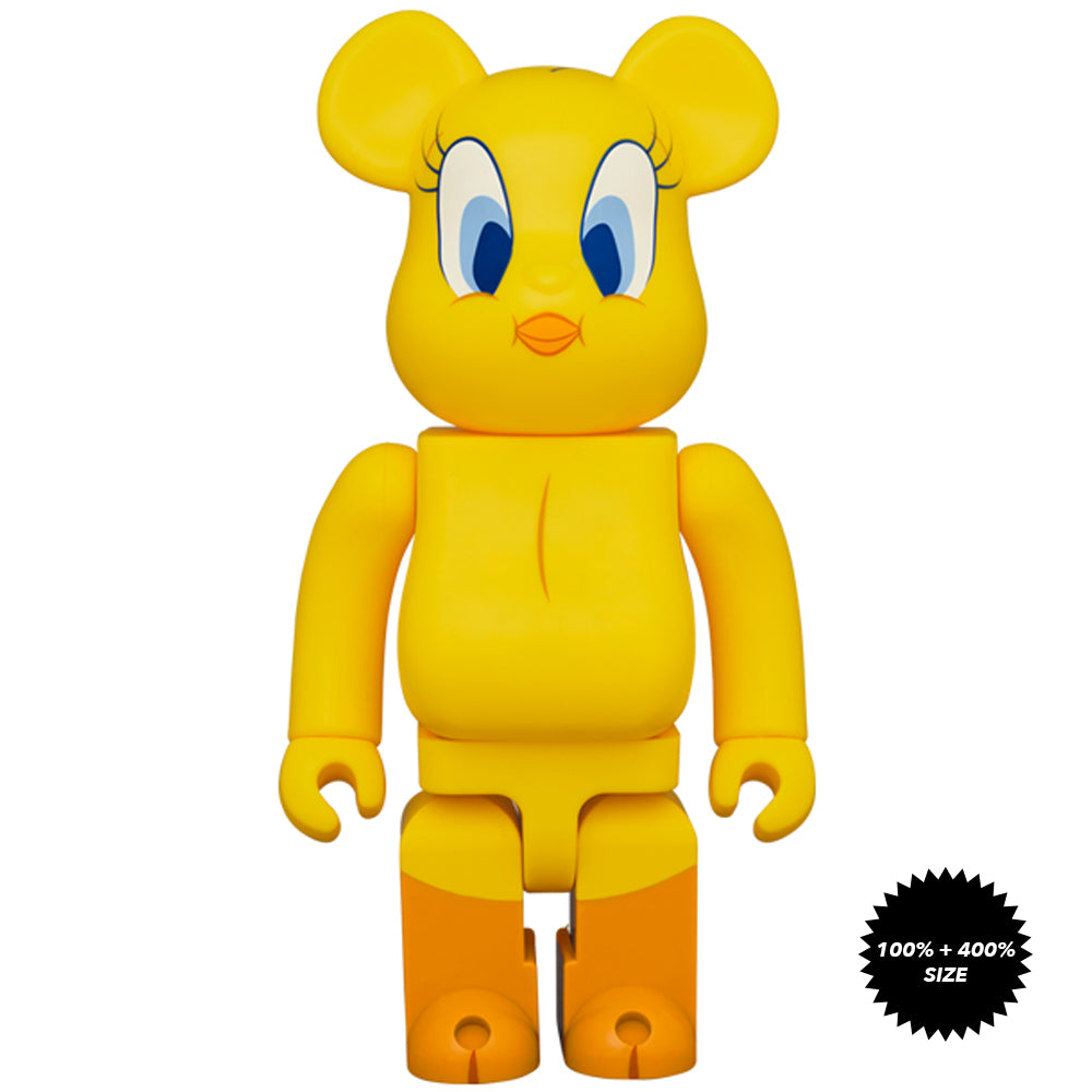 Tweety Bird 100% + 400% Bearbrick Set by Medicom Toy - Mindzai Toy