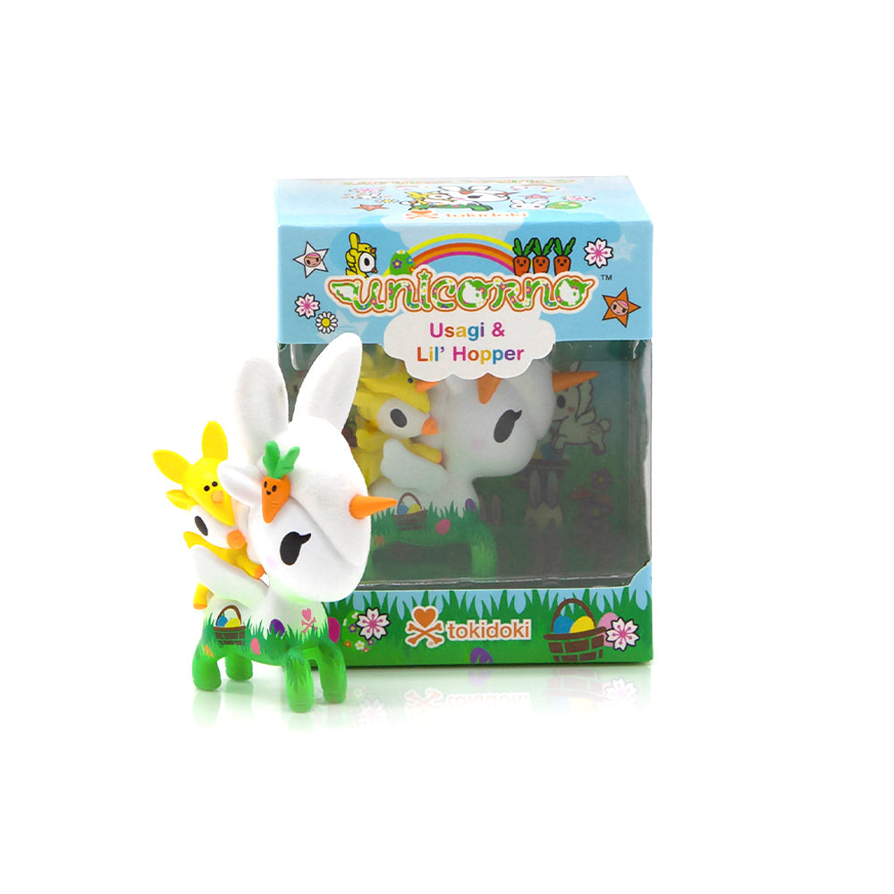 Easter Usagi & Lil' Hopper Unicorno Vinyl Figure by Tokidoki