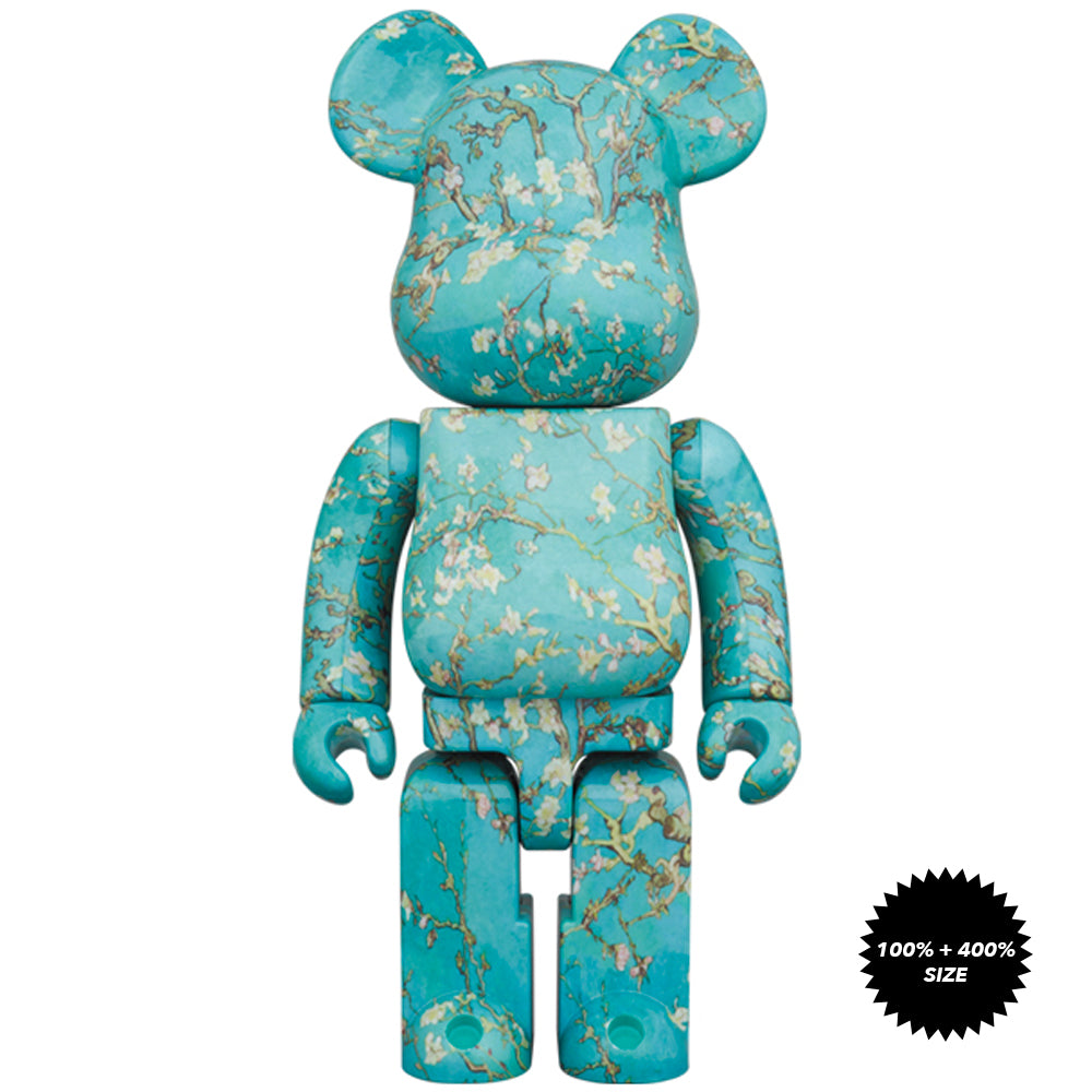 Van Gogh Almond Blossoms 100% + 400% Bearbrick Set by Medicom Toy