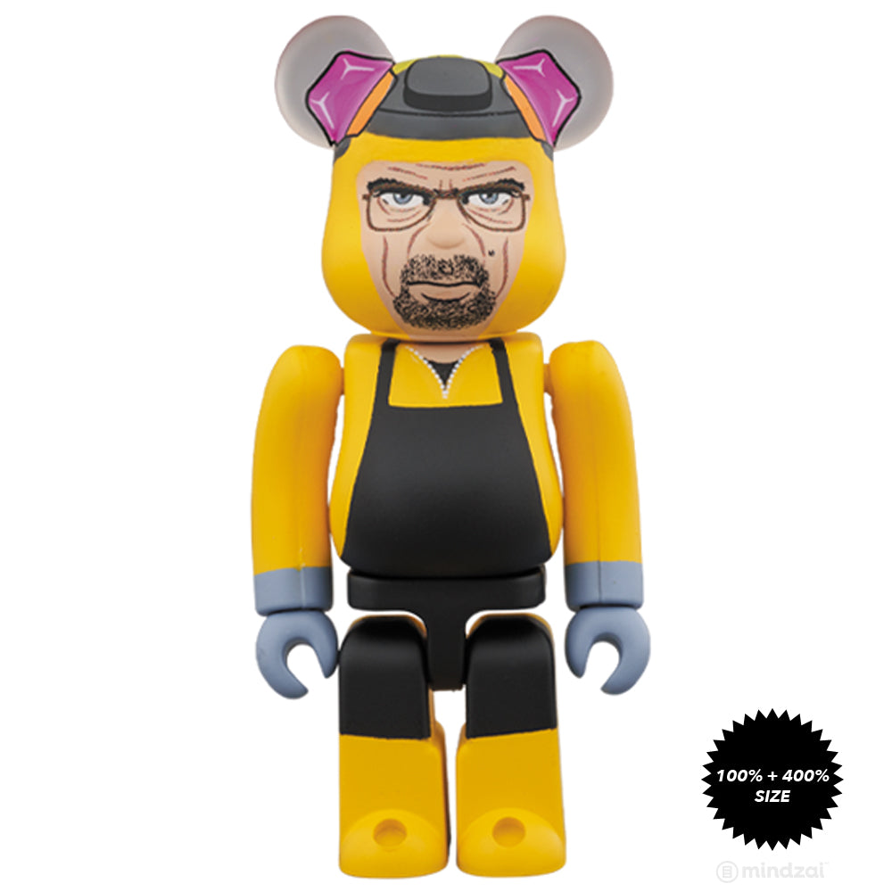 Breaking Bad Walter White (Chemical Protective Clothing Ver.) 100% + 400% Bearbrick Set by Medicom Toy