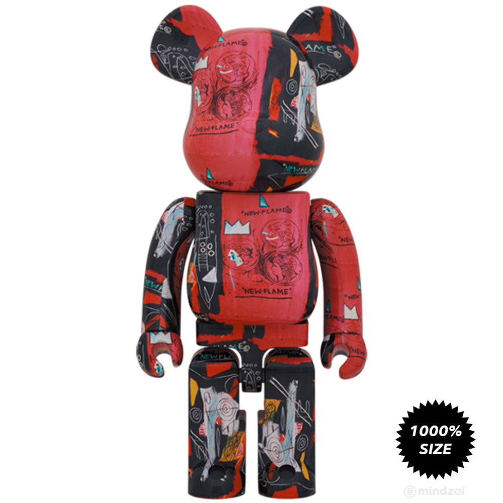 Andy Warhol x Jean-Michel Basquiat #1 1000% Bearbrick by Medicom Toy