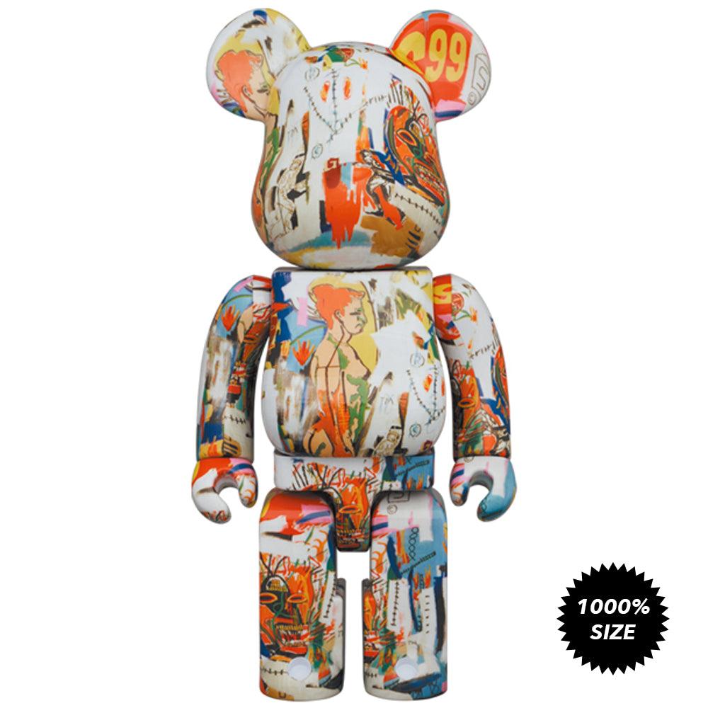 Andy Warhol x Jean-Michel Basquiat #4 1000% Bearbrick by Medicom Toy